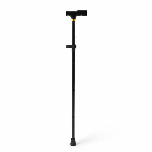 Medline Folding T-Handle Cane, Black Canes & Walking Sticks Pasteur Pharmacy