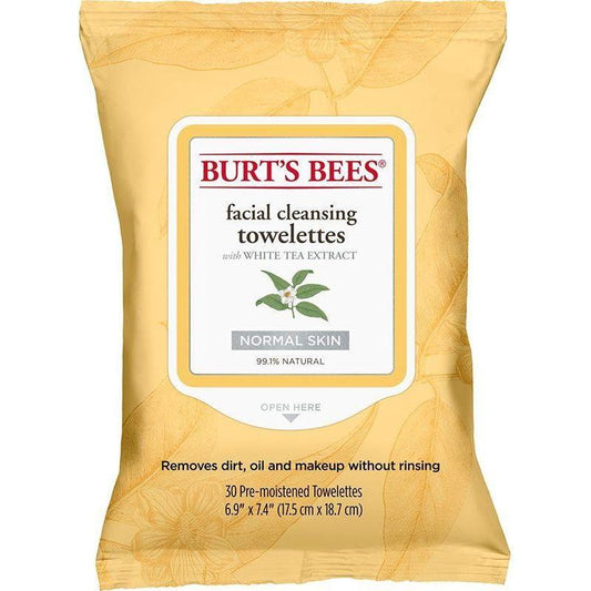 Burt's Bees Facial Cleansing Towelettes with White Tea Extract 30 Ct Facial Cleansing Towelettes Pasteur Pharmacy