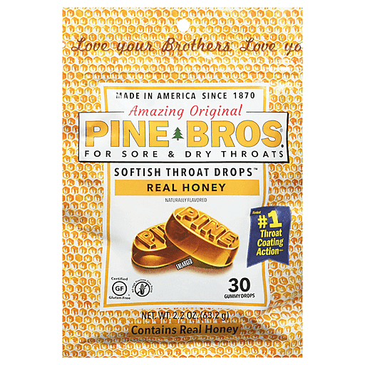 Pine Bros Sore Throat Softish Drops Real Honey Honey Pasteur Pharmacy