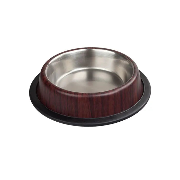 Cuenco de acero inoxidable para mascotas Oripet con diseño de bambú de 32 oz