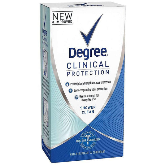 Degree Women Clinical Protection Antiperspirant Deodorant, Shower Clean, 72-Hour, 1.7 oz Deodorant & Anti-Perspirant Pasteur Pharmacy
