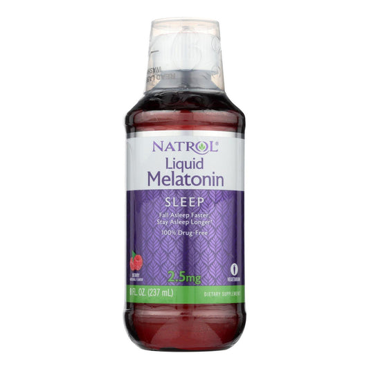 Natrol® Liquid Sleep – 2.5 mg Melatonin – Berry Flavor 8 Fl oz Vitamins & Supplements Pasteur Pharmacy