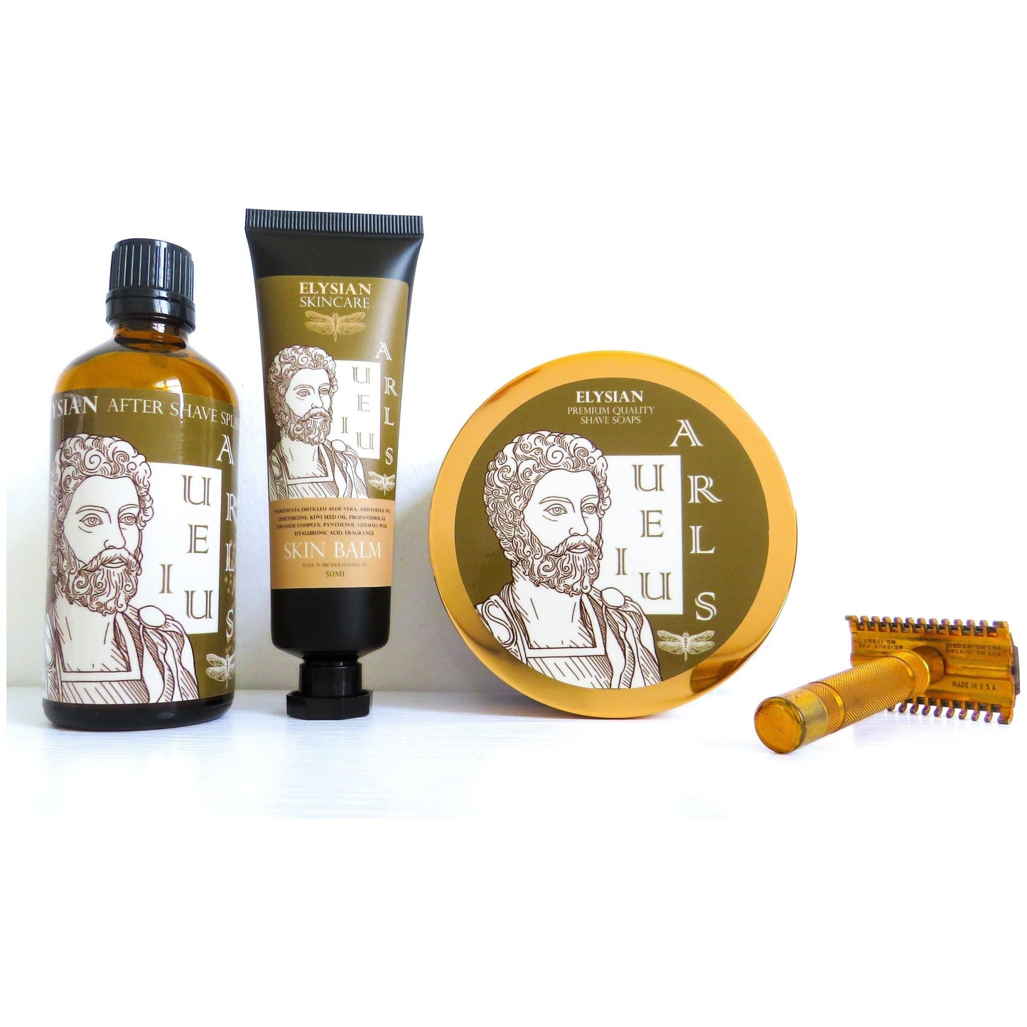 Elysian Aurelius Shaving Collection Shaving Set Pasteur Pharmacy