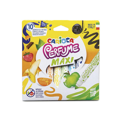 Rotuladores perfumados Carioca, paquete de 10 unidades, materiales de arte no tóxicos para niños: herramientas de dibujo lavables y con aroma