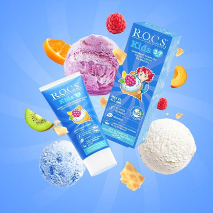 Pasta dental infantil ROCS - Sabor frutas | 3-7 años