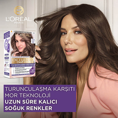L'Oréal Paris Excellence Cool Crème Tinte para el cabello 7.11 - Rubio cenizo extra | 100% cobertura de canas