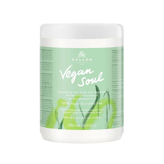 Mascarilla capilar nutritiva Kallos Cosmetics Vegan Soul para cabello seco y dañado - 1000 ml Cuidado capilar vegano
