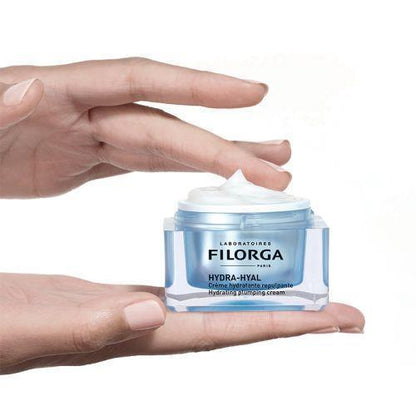Filorga Hydra-Hyal : Crème visage hydratante et repulpante intense aux 5 acides hyaluroniques - Réduction des rides et soulagement des peaux sèches (50 ml)