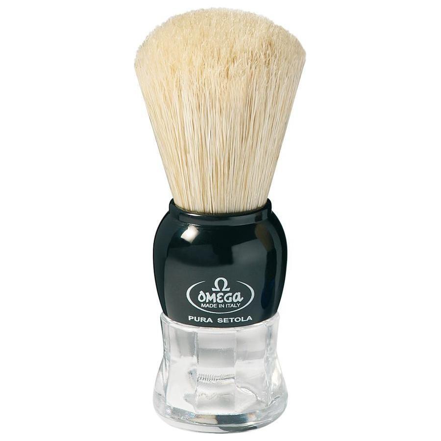 Omega Pure Bristle Shaving Brush Assorted Colors Red/Black #10072 Shaving Brush Pasteur Pharmacy