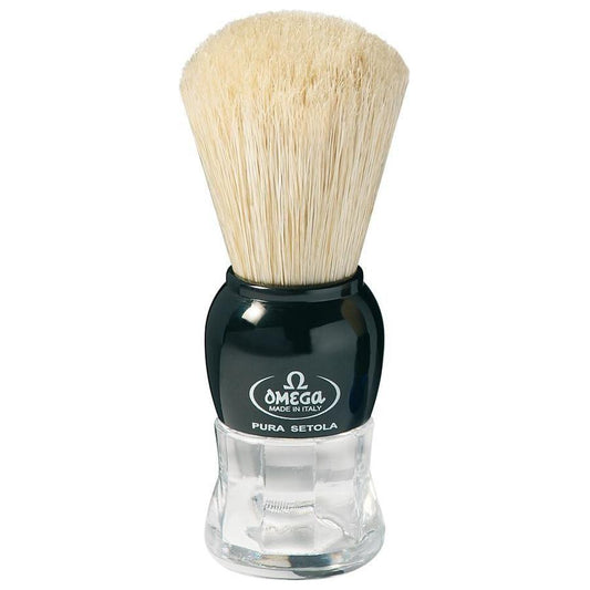 Omega Pure Bristle Shaving Brush Assorted Colors Red/Black #10072 Shaving Brush Pasteur Pharmacy