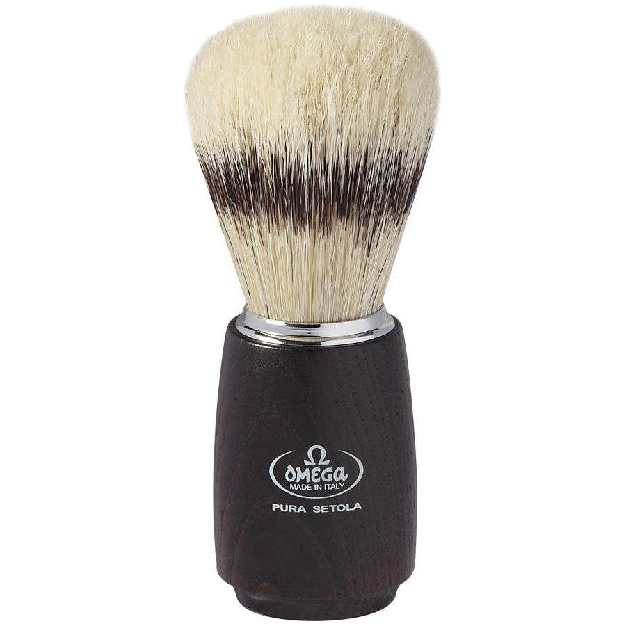 Omega Banded Boar Shaving Brush Dark Ash Wood #11712 Shaving Brush Pasteur Pharmacy