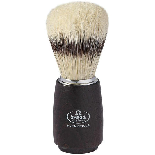 Omega Banded Boar Shaving Brush Dark Ash Wood #11712 Shaving Brush Pasteur Pharmacy