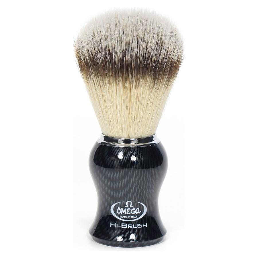 Omega Synthetic Nylon Shaving Brush Carbon Fiber Look #46650 Shaving Brush Pasteur Pharmacy