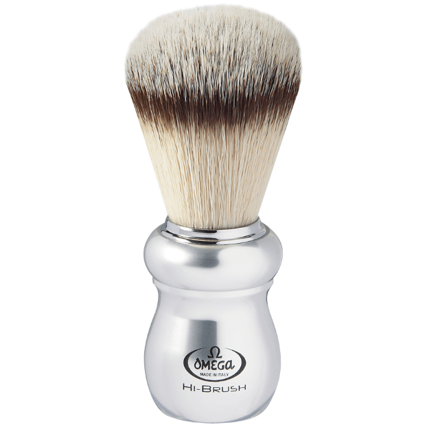 Omega Heavy Aluminum Hi- Brush Shaving Brush #0146652 Shaving Brush Pasteur Pharmacy