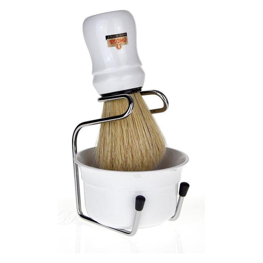 Omega Shaving Set Om49.18 Shaving Brush Bristle + Crucible White Shaving Set Pasteur Pharmacy