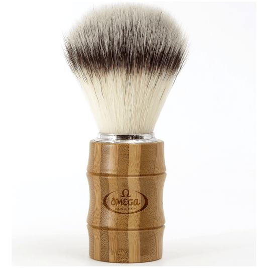 Omega Premium Hi-Brush Synthetic Fiber Shave Brush W/ Bamboo Handle #0146831 Shave Brush Pasteur Pharmacy