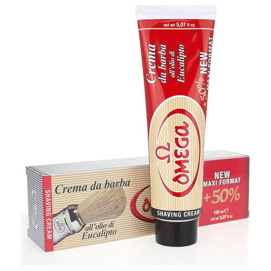 Omega Shaving Cream With Eucalyptus Oil In Tube 150 ml #45150 Shaving Cream Pasteur Pharmacy