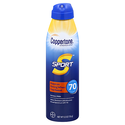 Coppertone Sport Sunscreen Continuous Spray Broad Spectrum SPF 70, 5.5 Ounces Sunscreen Pasteur Pharmacy