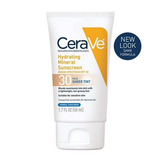Cerave Hydrating Tinted Mineral Sunscreen SPF 30, 1.7 Oz Sunscreen Pasteur Pharmacy