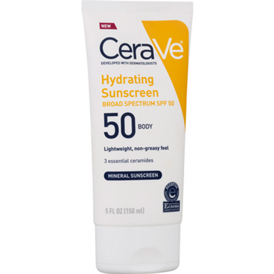 Cerave Hydrating Mineral Sunscreen Body Lotion - SPF 50 - 5 Fl Oz Personal Care Pasteur Pharmacy