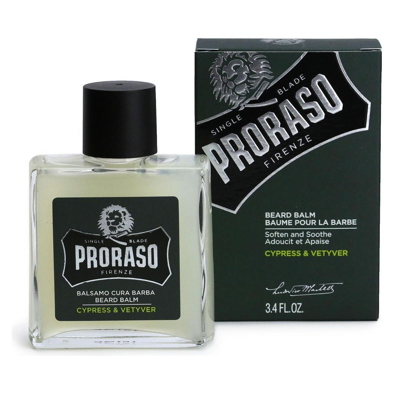Proraso Single Blade Cypress & Vetyver Beard Balm 3.4 Oz Beard Balm Pasteur Pharmacy