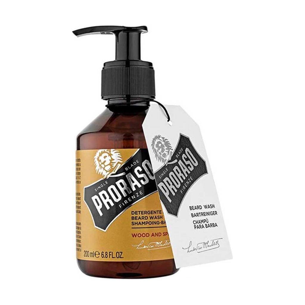 Proraso Single Blade Wood And Spice Beard Wash 6.8 Oz Beard Wash Pasteur Pharmacy