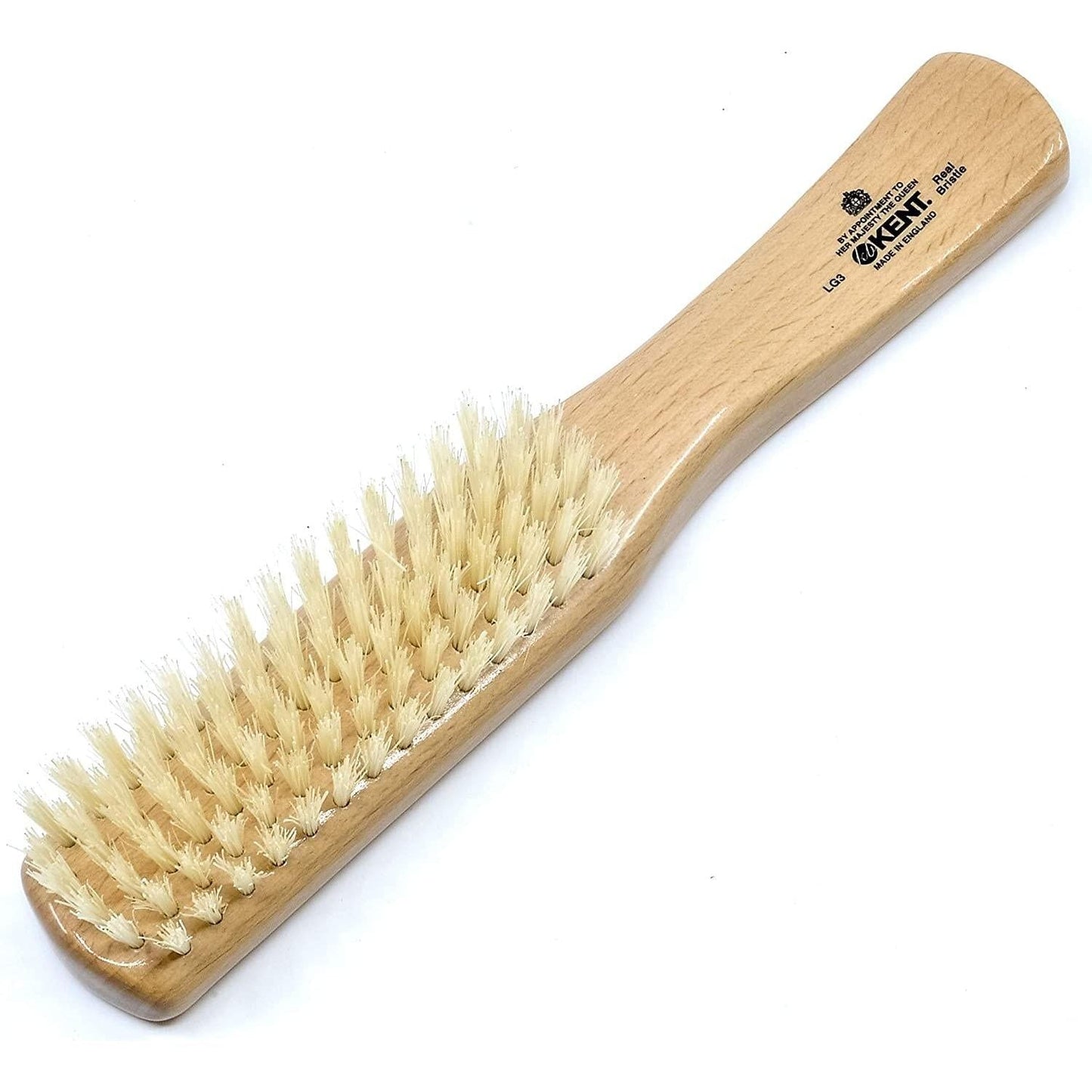 Kent LG3 Ladies Flat Narrow 100% White Bristle Hair Brush Hair Brush Pasteur Pharmacy