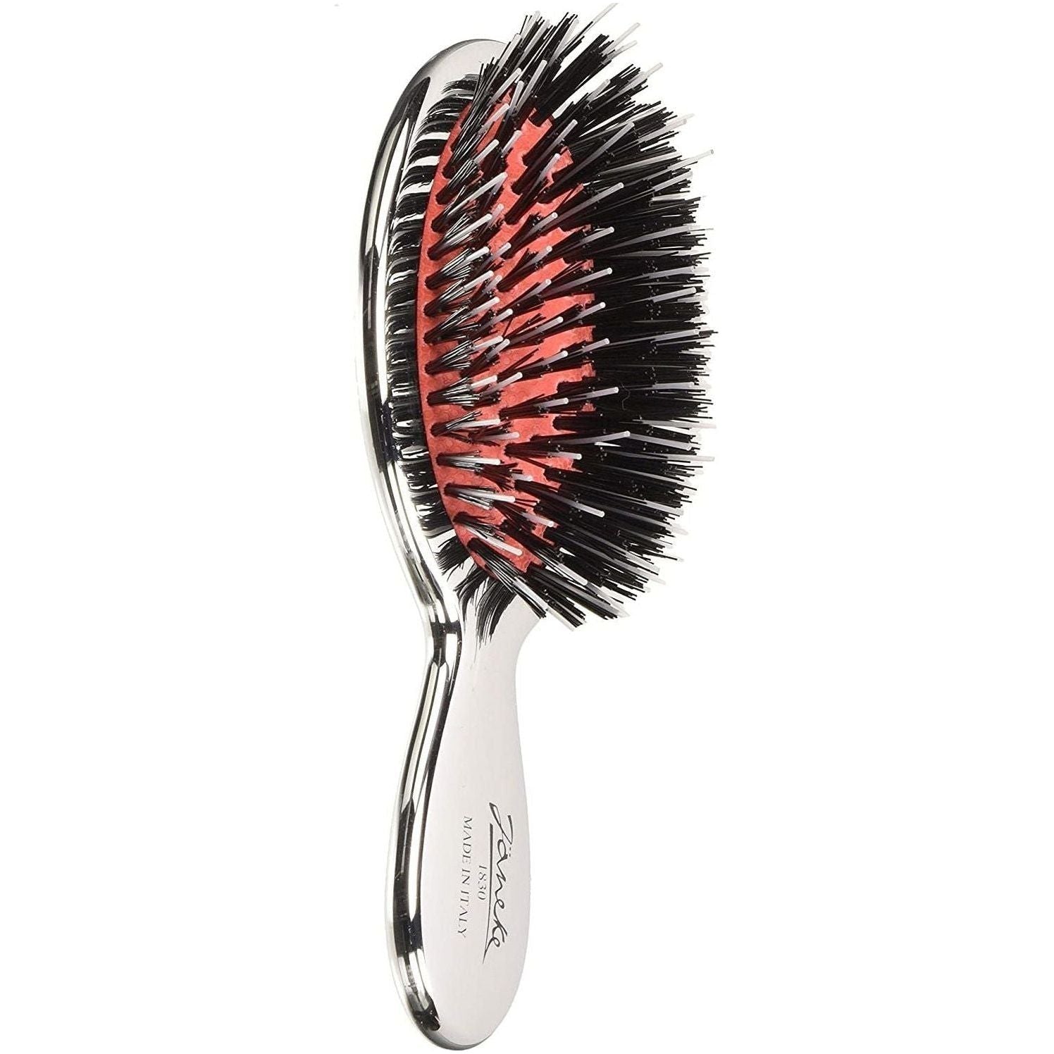 Janeke Mini Hair brush Chrome Finish With Mixed Bristle Hair Brush Pasteur Pharmacy