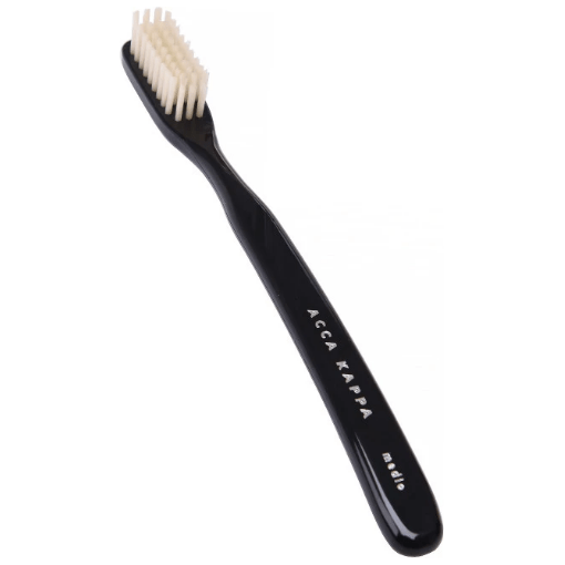 Acca Kappa Vintage Collection Toothbrush - Pure Bristle Black Medium Toothbrush Pasteur Pharmacy