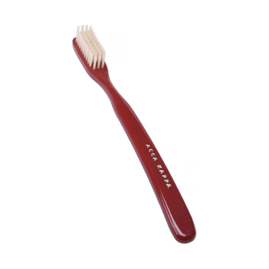 Acca Kappa Vintage Collection Toothbrush - Pure Bristle Red Hard Toothbrush Pasteur Pharmacy