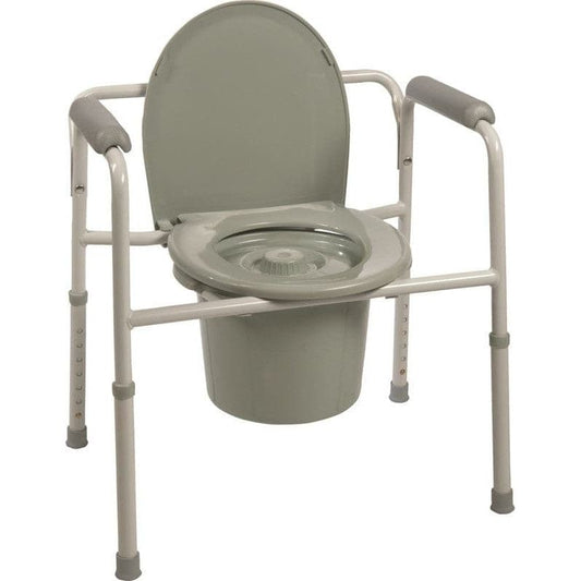 ProBasics Three-in-One Steel Commode With Plastic Armrests Medical Supplies Pasteur Pharmacy
