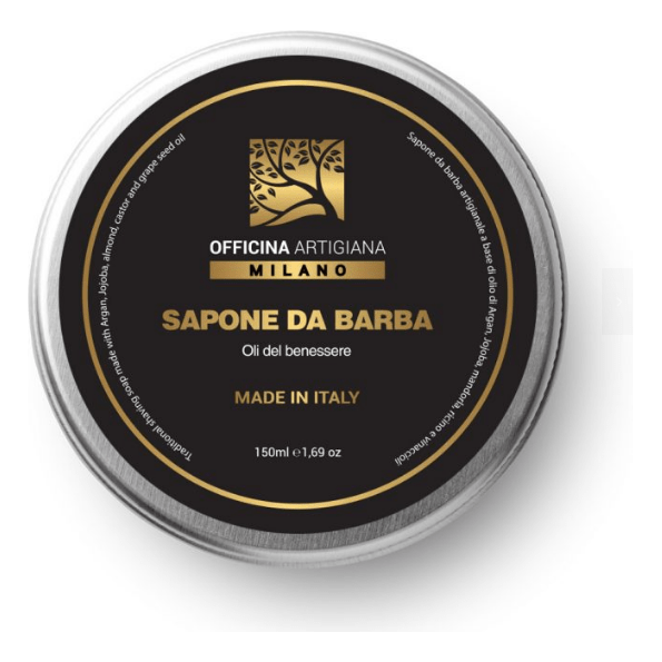 Officina Artigiana Milano Signature Shaving Soap in Glass Jar 150ml Shaving Soap Pasteur Pharmacy