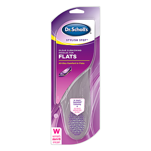 Dr Scholls Stylish Step Clear Cushioning Insoles For Flats, 1 Pair, Size 6-10 Personal Care Pasteur Pharmacy