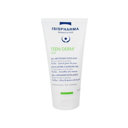 Isis Pharma Teen Derm Gel 150ml - Gel facial exfoliante para pieles con tendencia acneica, limpiador facial con ácido salicílico, control de grasa