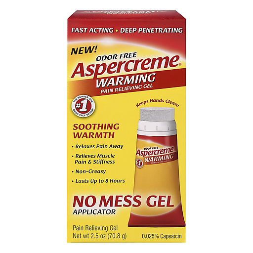 Aspercreme Odor Free Warming Pain Relieving Gel 2.5 Oz Personal Care Pasteur Pharmacy