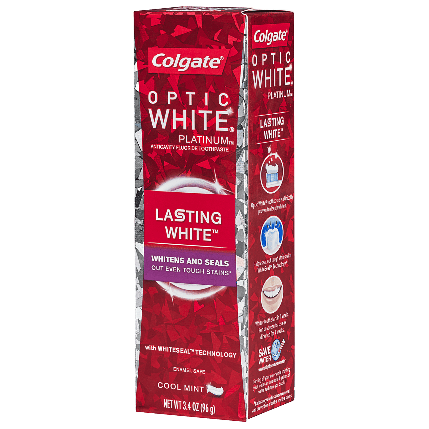 Colgate Optic White Platinum Whiten & Protect Toothpaste 3.3 Oz Toothpaste Pasteur Pharmacy