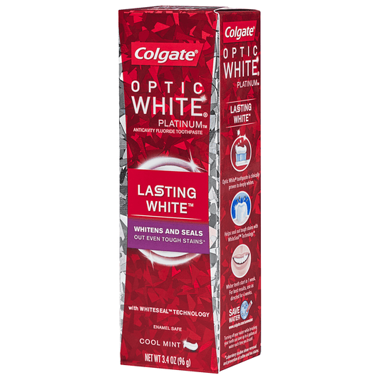 Colgate Optic White Platinum Whiten & Protect Toothpaste 3.3 Oz Toothpaste Pasteur Pharmacy