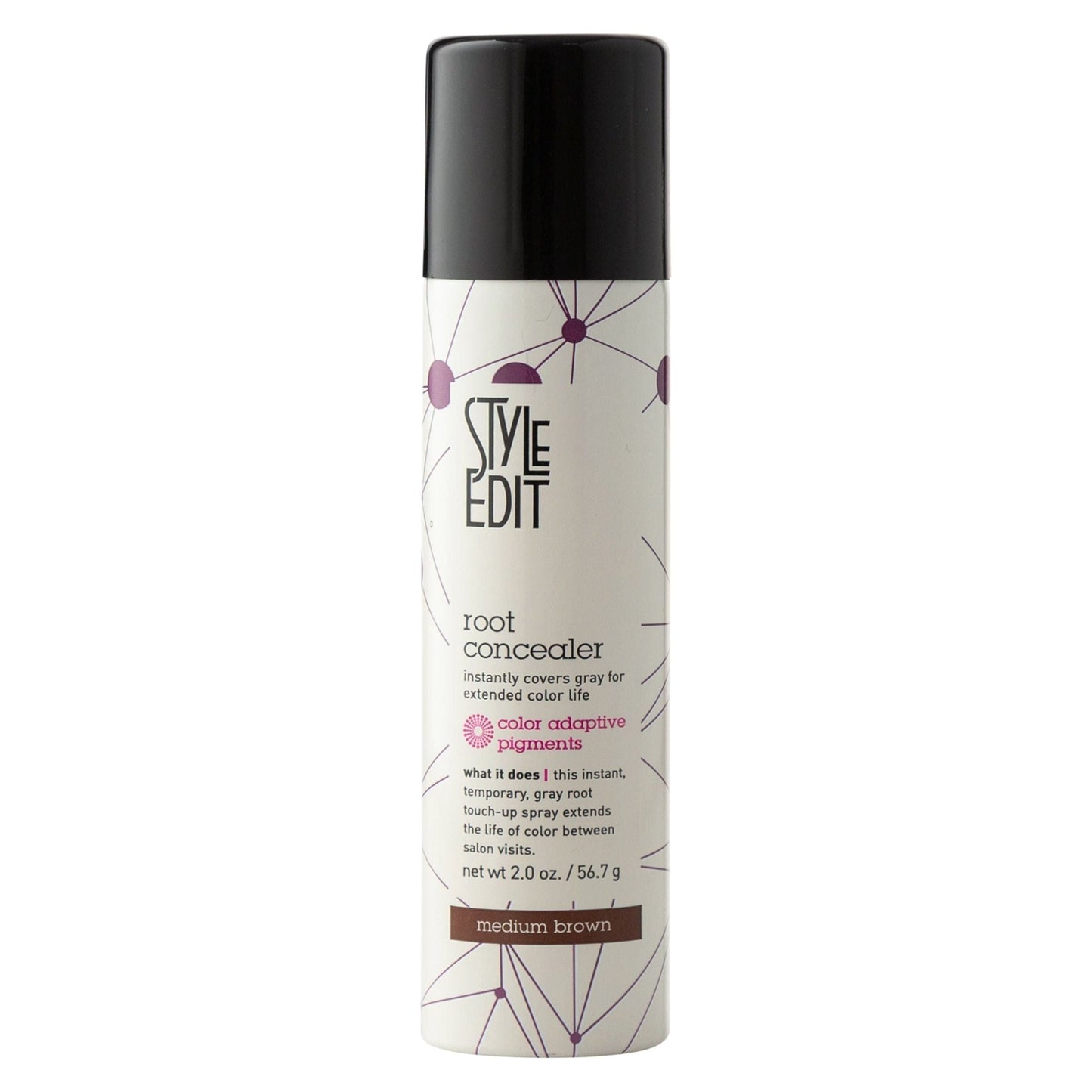 Style Edit Root Concealer Spray Medium Brown 2 Oz Hair Care Pasteur Pharmacy