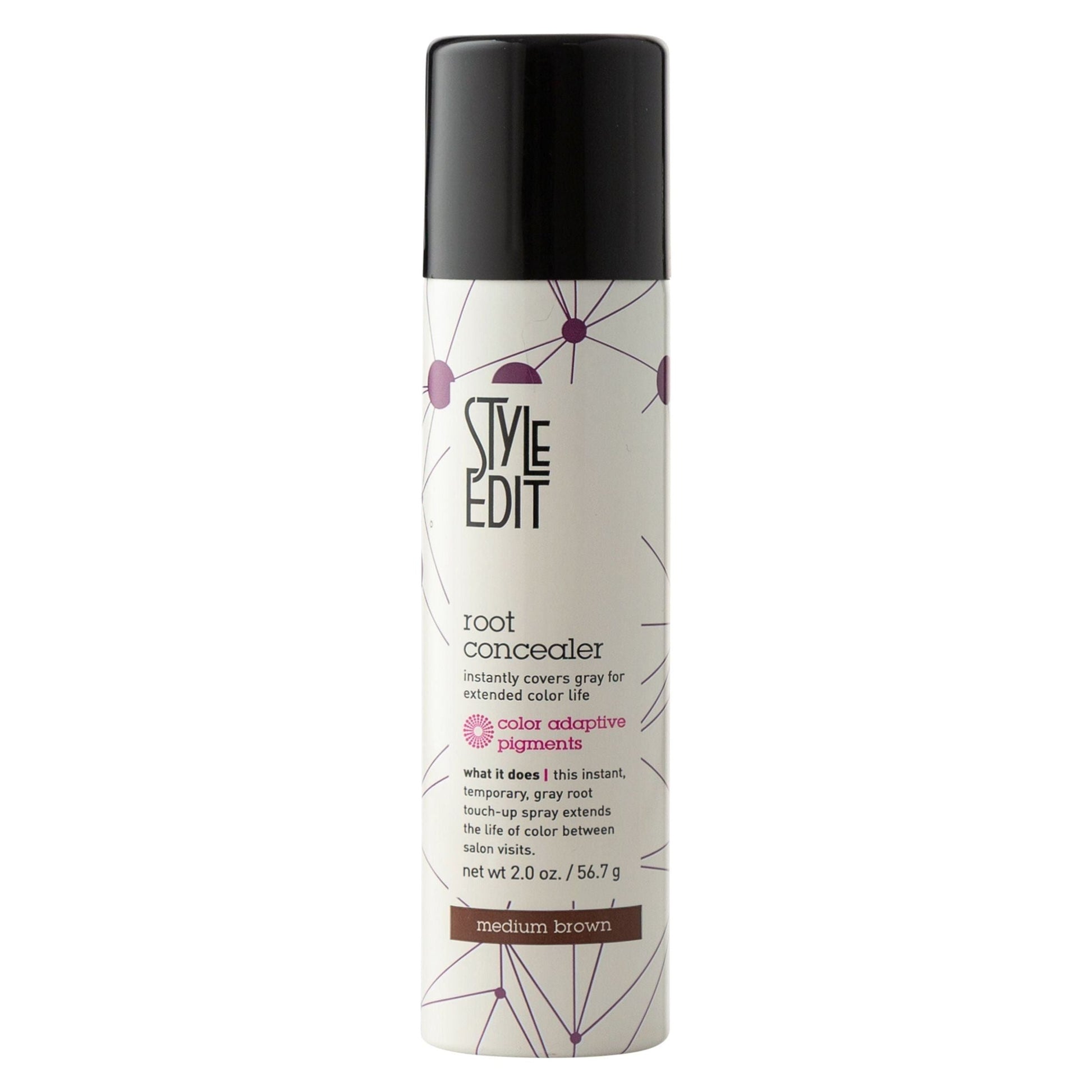 Style Edit Root Concealer Spray Medium Brown 2 Oz Hair Care Pasteur Pharmacy