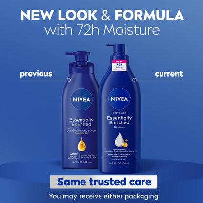 Lotion hydratante Nivea - Formule peaux sèches | 500 ml
