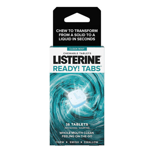 Listerine Mouthwash Ready Clean Mint Flavor Chewable Tablets - 16ct Oral Care Pasteur Pharmacy