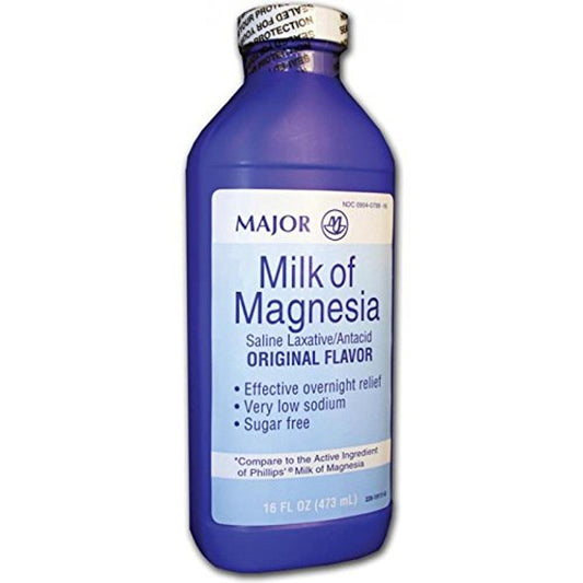Major Milk Of Magnesia Suspension 400mg/5mL 16oz Health & Beauty Pasteur Pharmacy