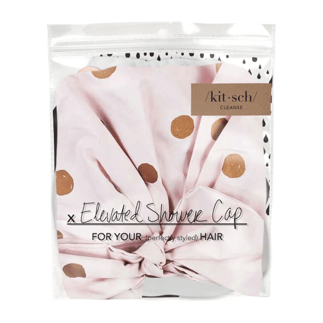 KitSch Elevated Shower cap Blush Dot Shower Cap Pasteur Pharmacy