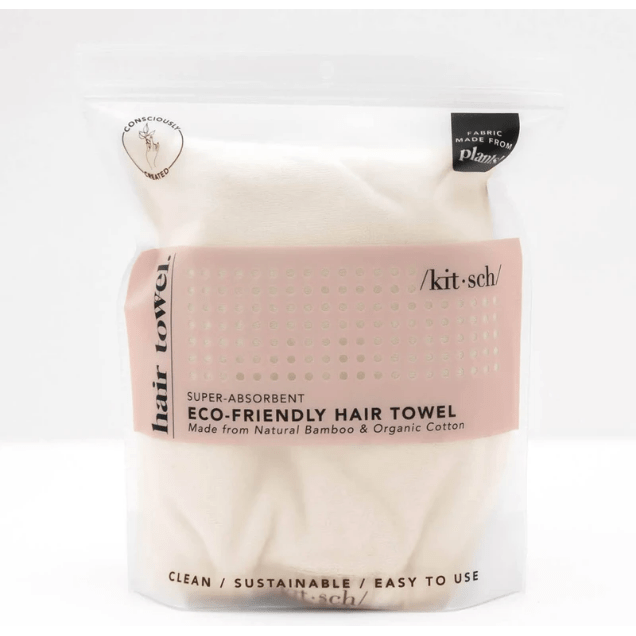 KitSch Eco Friendly Hair Towel - Ivory Hair Towel Pasteur Pharmacy