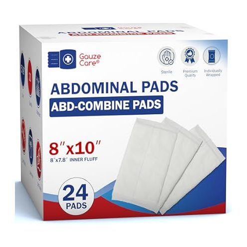 Curity Abdominal Pads, Sterile, 8" x 10" (Pack of 18) Health Care Pasteur Pharmacy