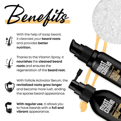 Kit de crecimiento de barba Mustculine para hombres
