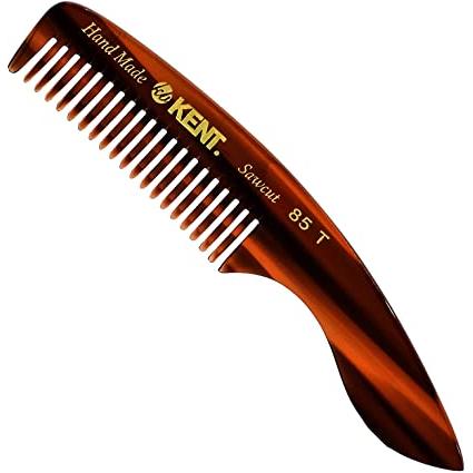 Kent 4.75 Saw-Cut Fine Beard And Mustache Handmade Pocket Comb (85T) Beard and Mustache Comb Pasteur Pharmacy