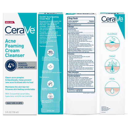 Limpiador espumoso CeraVe - Paquete de 4 | 20 ml cada uno