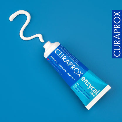 Dentifrice Enzycal Zero de Curaprox - Soin bucco-dentaire naturel à base d'enzymes, 75 ml