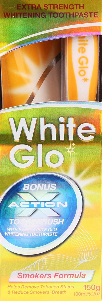 Dentifrice blanchissant White Glo 24 g - Formule extra blancheur | Haleine fraîche